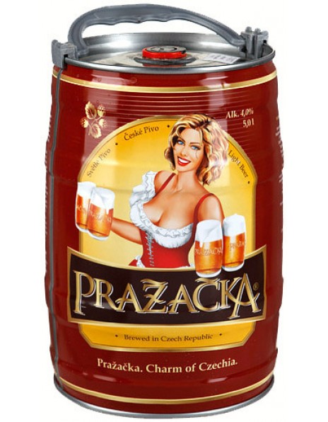 Пиво "Prazacka" Svetle, mini keg, 5 л