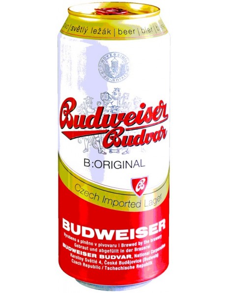 Пиво "Budweiser Budvar" Svetly Lezak, in can, 0.5 л