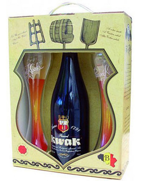 Пиво Bosteels, "Pauwel Kwak", gift box with 2 glasses, 0.75 л