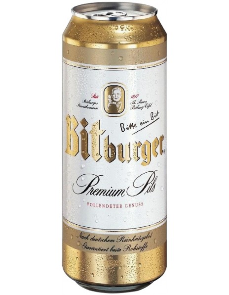 Пиво "Bitburger" Premium Pils, in can, 0.5 л