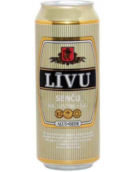 Пиво "Livu" Sencu, in can, 0.5 л