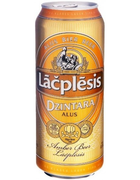 Пиво "Lacplesis" Dzintara, in can, 0.5 л