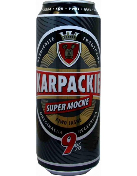 Пиво "Karpackie" Super Mocne, in can, 0.5 л