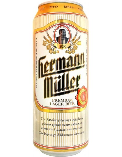 Пиво "Hermann Muller", in can, 0.5 л
