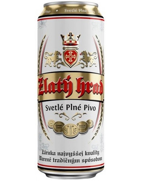 Пиво "Zlaty Hrad" Svetle, in can, 0.5 л