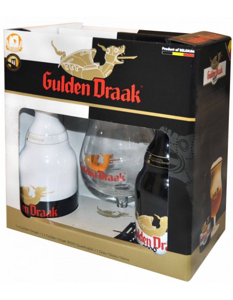 Пиво "Gulden Draak" &amp; "Gulden Draak" 9000 Quadruple, gift box with glass, 0.33 л