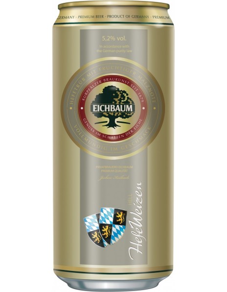 Пиво "Eichbaum" HefeWeizen, in can, 0.95 л