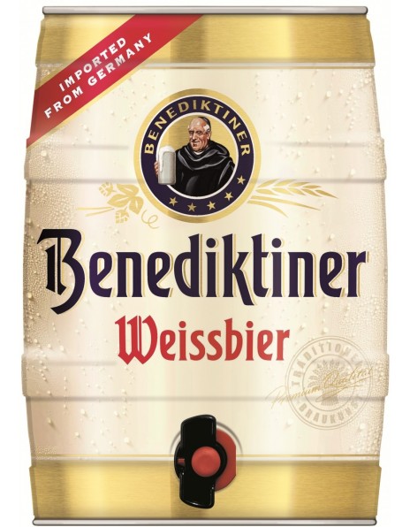 Пиво "Benediktiner" Weissbier, mini keg, 5 л