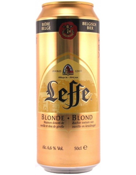 Пиво "Leffe" Blonde, in can, 0.5 л