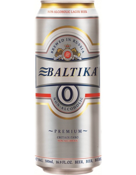 Пиво Балтика №0 Безалкогольное, в банке, 0.45 л