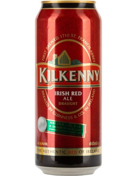 Пиво "Килкенни" Драфт (с азотной капсулой), в жестяной банке, 0.44 л