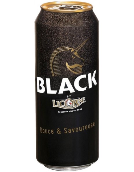 Пиво "Licorne" Black, in can, 0.5 л