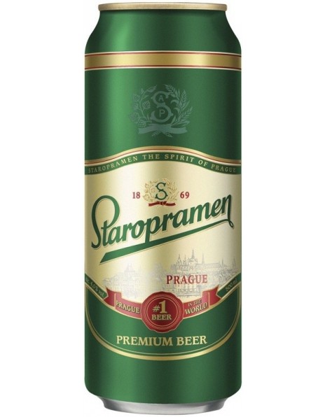 Пиво "Staropramen" Premium, in can, 0.5 л