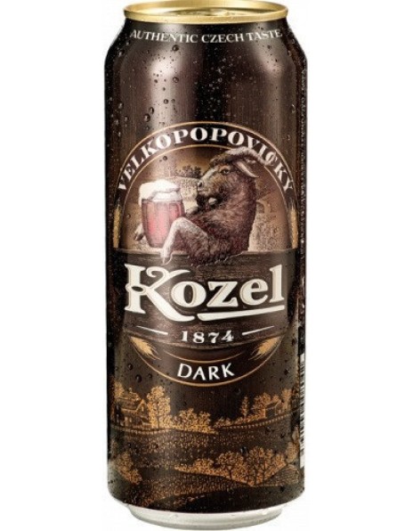 Пиво "Велкопоповицкий Козел" Темное, в жестяной банке, 0.5 л