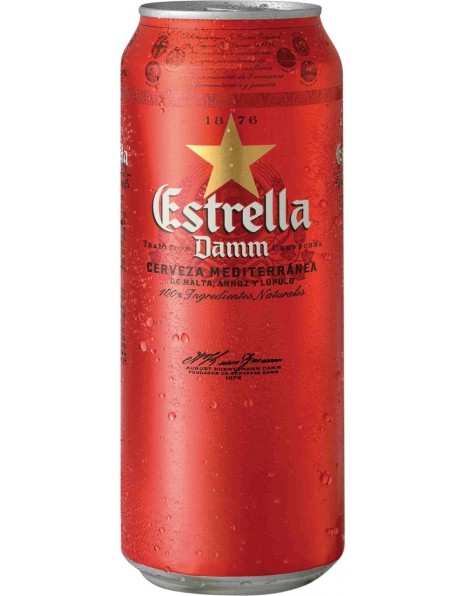 Пиво "Estrella Damm", in can, 0.5 л