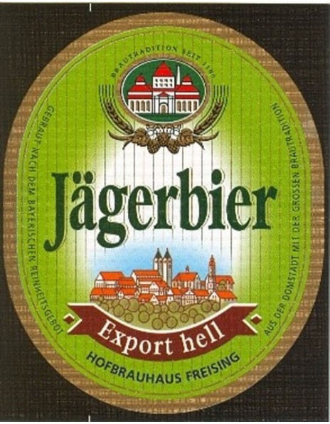 Пиво "Hofbrauhaus Freising" Jagerbier, Export Hell, in keg, 30 л
