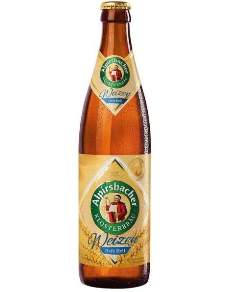 Пиво Alpirsbacher klosterbraeu, Weizen Hefe Hell, 0.5 л