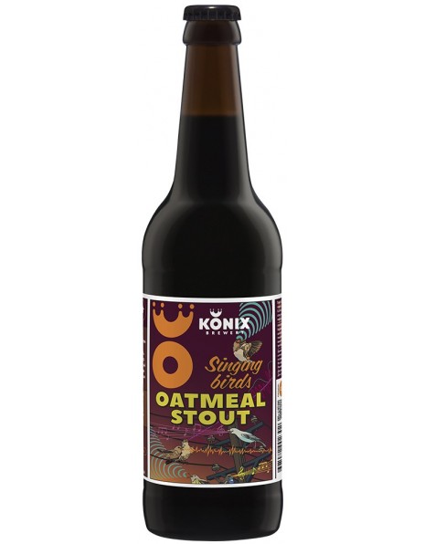 Пиво Konix Brewery, "Singing Birds" Oatmeal Stout, 0.5 л
