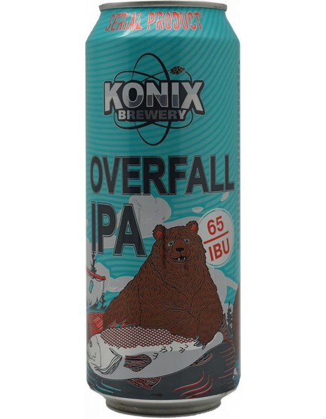 Пиво Konix Brewery, "Overfall" IPA, in can, 0.5 л