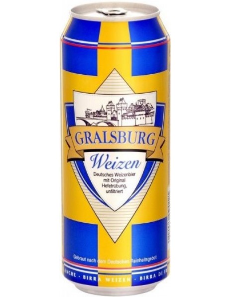 Пиво "Gralsburg" Weizen, in can, 0.5 л