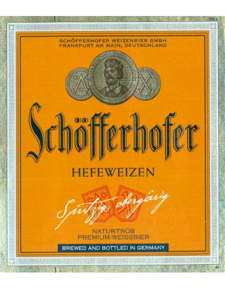 Пиво "Schofferhofer" Hefeweizen, in keg, 30 л