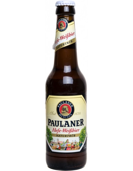 Пиво Paulaner, Hefe-Weissbier Naturtrub, 0.33 л