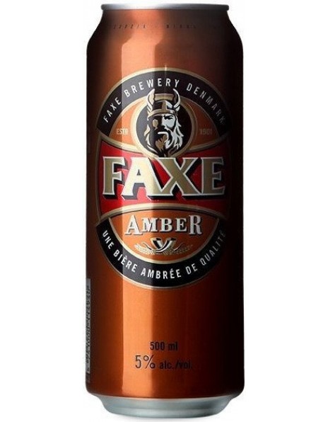 Пиво "Faxe" Amber, in can, 0.5 л