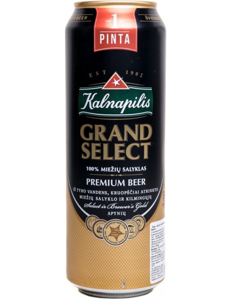 Пиво "Калнапилис" Гранд Селект, в жестяной банке, 0.5 л