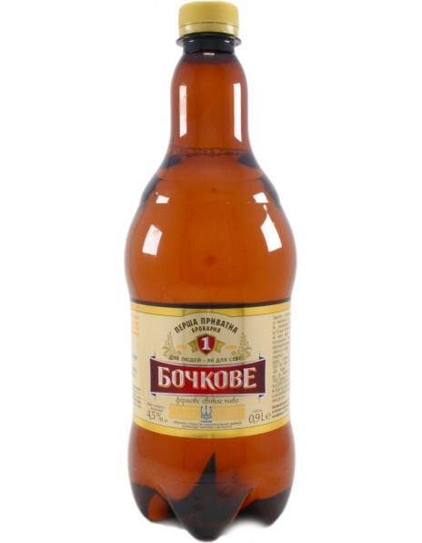 Пиво Перша Приватна Броварня, "Бочковое", ПЭТ, 0.9 л