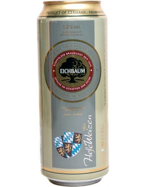 Пиво "Eichbaum" HefeWeizen, in can, 0.5 л