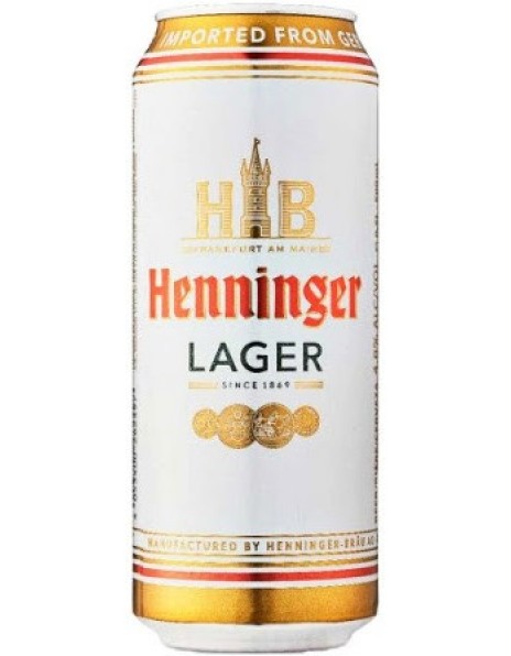 Пиво "Henninger" Premium Lager, in can, 0.5 л