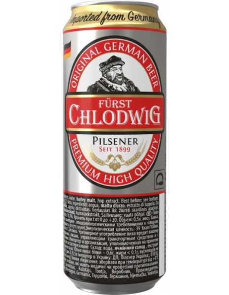 Пиво "Furst Chlodwig" Pilsener, in can, 0.5 л