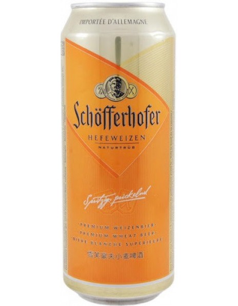 Пиво "Schofferhofer" Hefeweizen, in can, 0.5 л