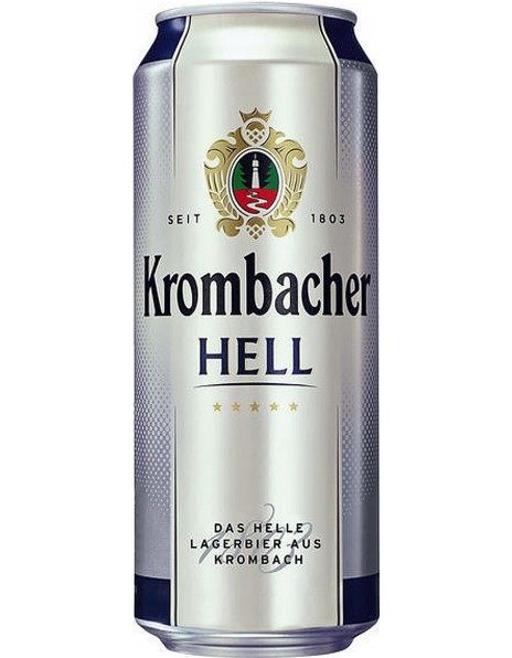 Пиво Krombacher, Hell, in can, 0.5 л