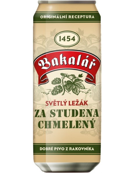 Пиво "Bakalar" Za Studena Chmeleny, in can, 0.5 л