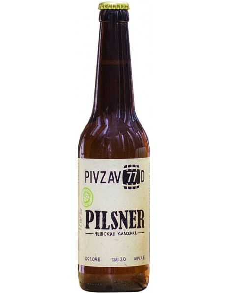 Пиво Pivzavod 77, Pilsner, 0.5 л